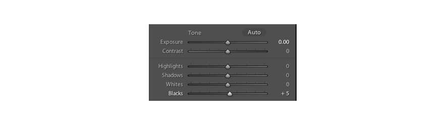 Lightroom sliders